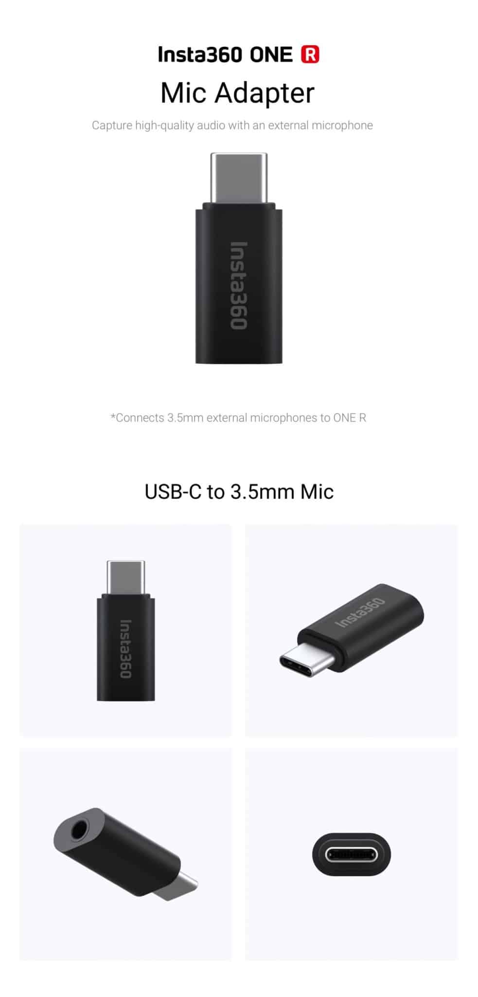 Insta360 ONE R / RS Mic Adapter
