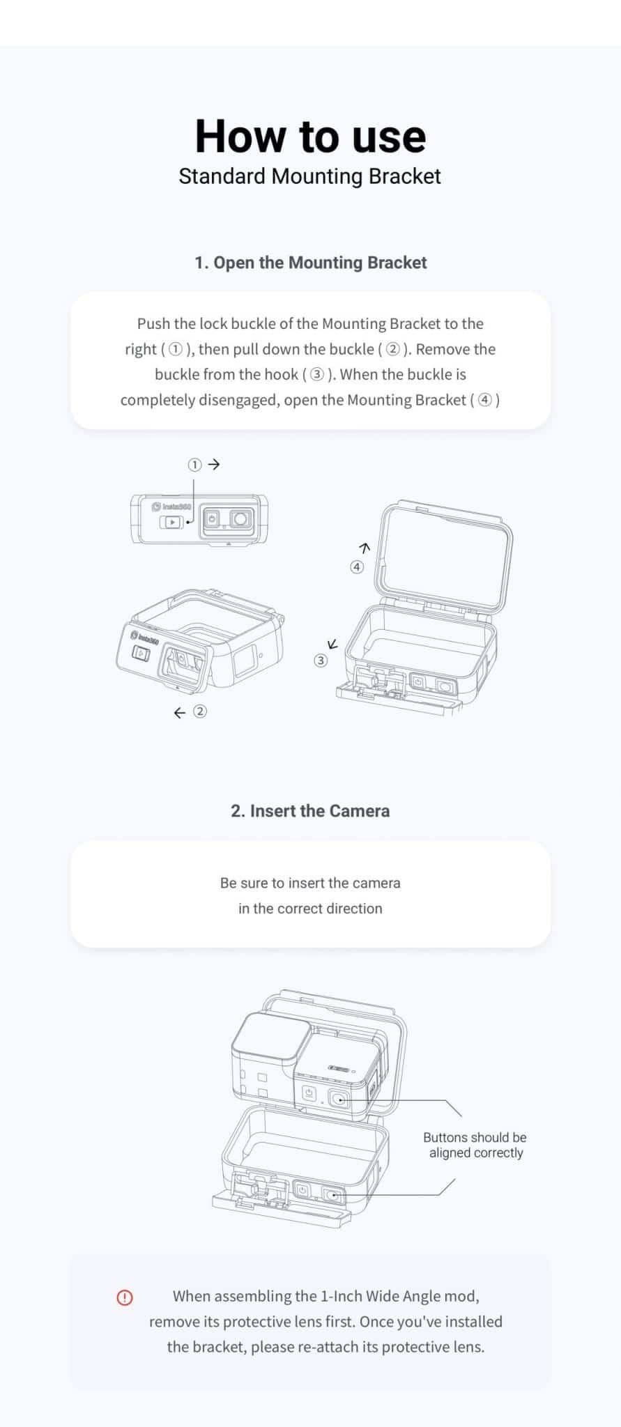 Insta360 ONE R / RS Mounting Bracket