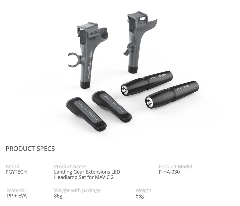 Landing Gear Extensions LED Headlamp Set 