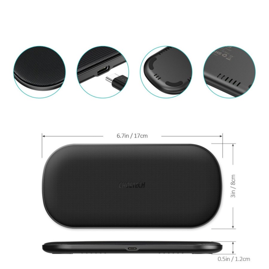 Dual Wireless Charger Choetech T535-S