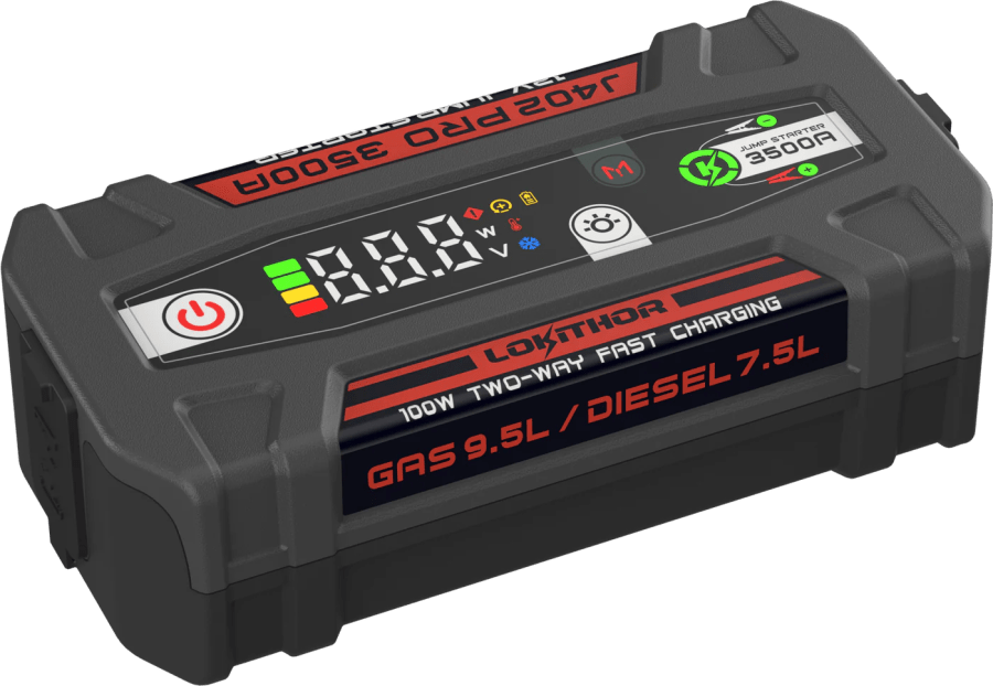 LOKITHOR J402 Pro Jump Starter 3500Amp 100W με Αμφίδρομη γρήγορη φόρτιση