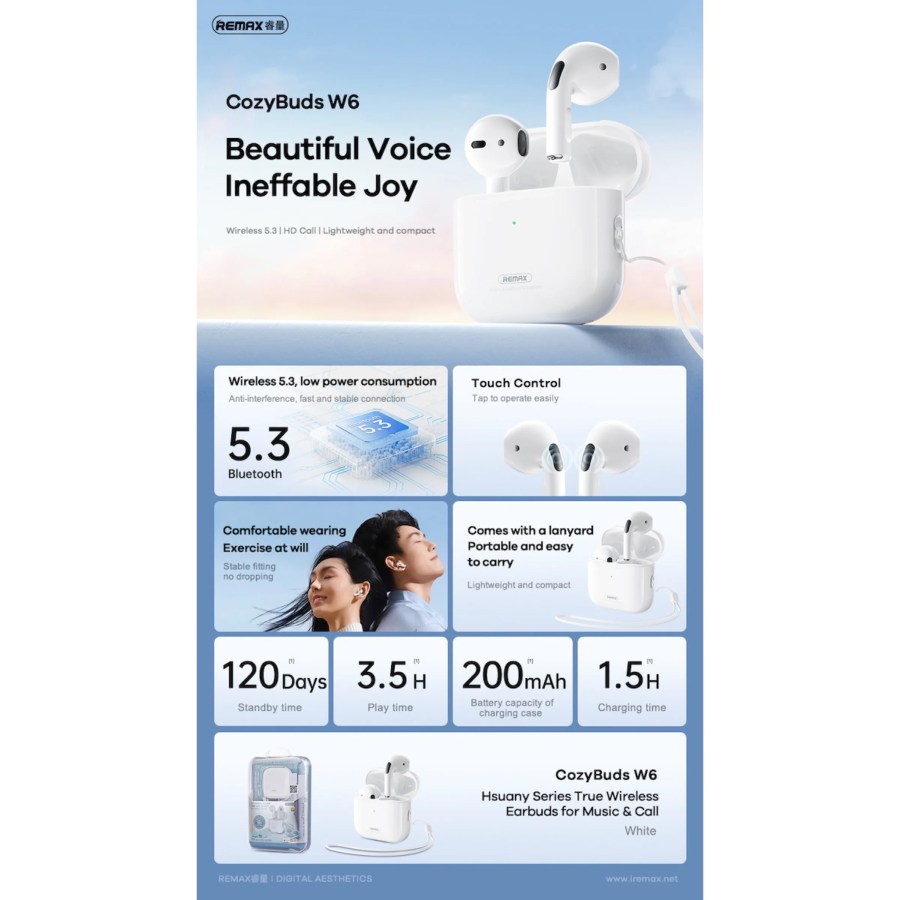 Bluetooth Handsfree Remax W6