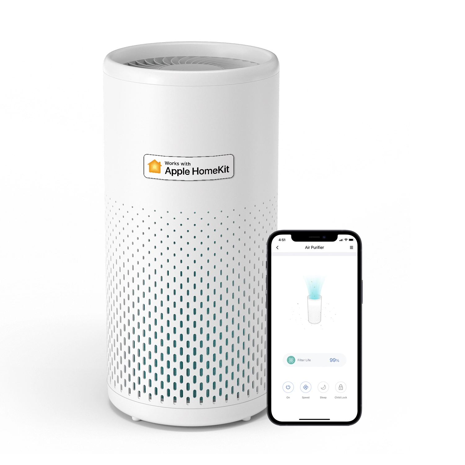 Smart Wi-Fi Air Purifier Meross MAP100 (HomeKit) Smart Wi-Fi Air Purifier Meross MAP100 (HomeKit)