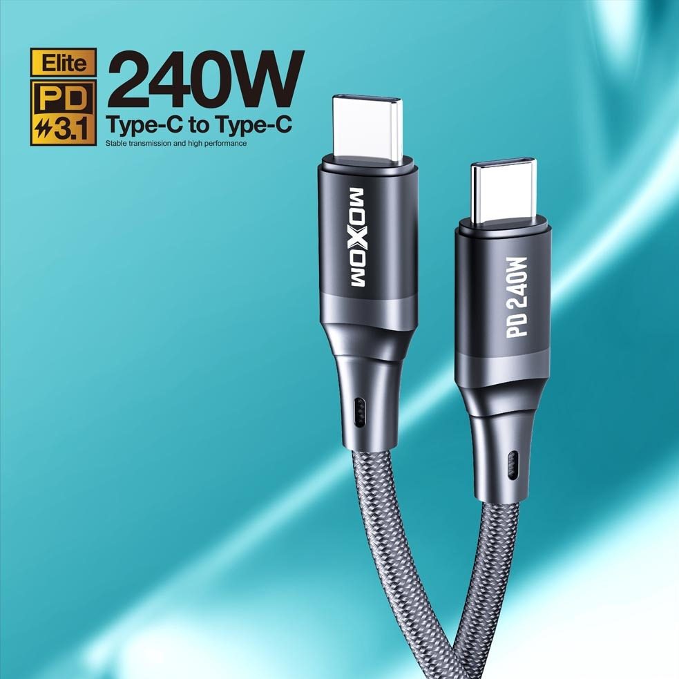 Καλώδιο Moxom USB-C σε USB-C 1.2m 240w Fast charging