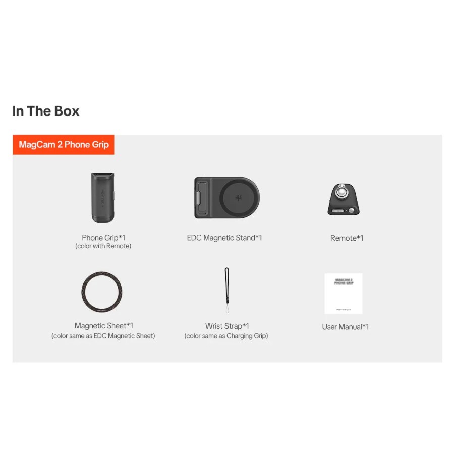 PGYTECH MagCam 2 Phone Grip (Classic Black)